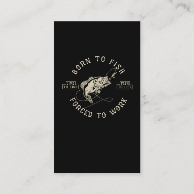 Cartão De Visita Pesca Retrorativa Humor Sarcástico Pescador (Frente)