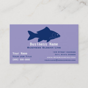 Cartão De Visita Pescador de Carpa Personalizado / Pescador de Água