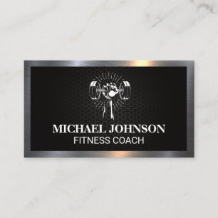 Cartão De Visita Peso ascendente   Malhação   Borda de metal