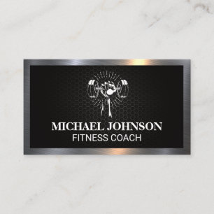 Cartão De Visita Peso ascendente   Malhação   Borda metálica