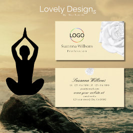 Cartão De Visita Pêssego Pêssego Branco Rosa Simples com Logotipo