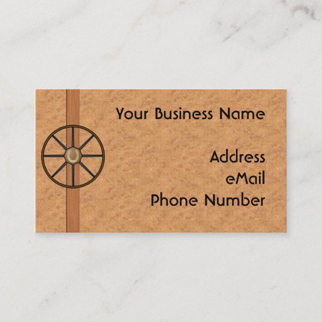 Cartão de visita pessoal da roda de vagão (Frente)