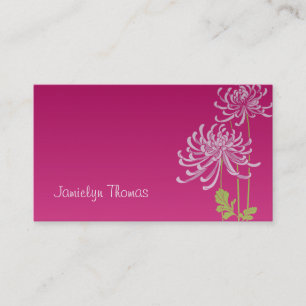 Cartão de visita Pessoal - Modelo Floral Roxo