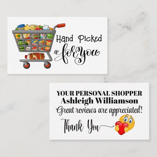 CARTÃO DE VISITA PESSOAL SHOPPER (Frente/Verso)