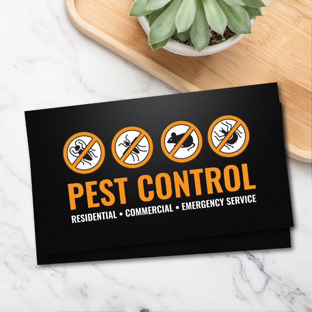 Cartão De Visita Pest Control Services - Exterminator Business Card (Criador carregado)