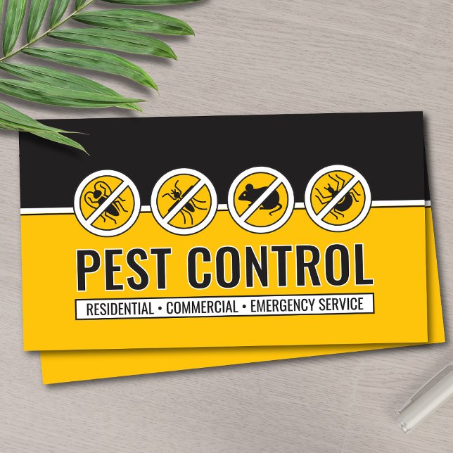 Cartão De Visita Pest Control Services - Exterminator Business Card (Criador carregado)
