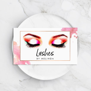 Cartão De Visita Pestanas criativas da aguarela