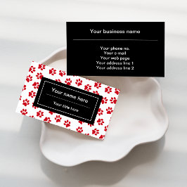 Cartão De Visita Pestores De Patas, Patas De Cães, Patas De Gato, P