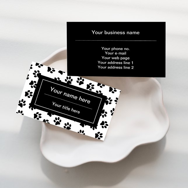 Cartão De Visita Pestores, Patas Cachorros, Patas De Gato, Patas Ne (Criador carregado)