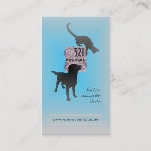 Cartão De Visita Pet Care/Pet Sitter (Versão Azul)