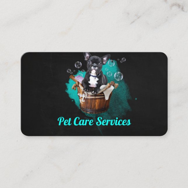Cartão De Visita Pet Care Services / Pet Salon (Frente)