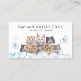 Cartão De Visita Pet Care Spa Salão Sentado Banho Tosador Gatos