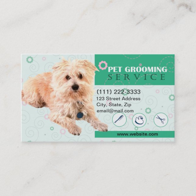 Cartão De Visita Pet Groomer (Frente)