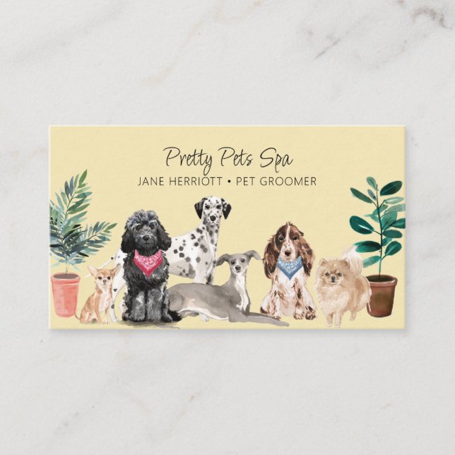 Cartão De Visita Pet Grooming Spa (Frente)
