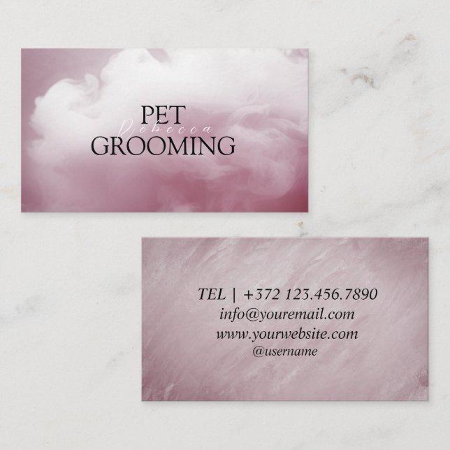 Cartão De Visita Pet Grooming Spa Salon Puppy (Frente/Verso)