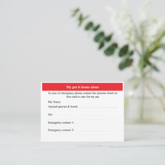 Cartão De Visita Pet Home Soone