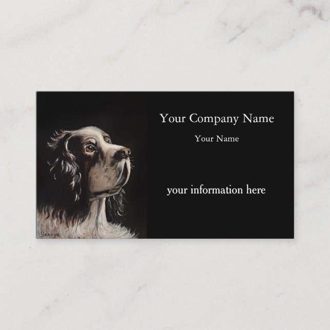 Cartão De Visita Pet Portrait Painting Business Card (Frente)
