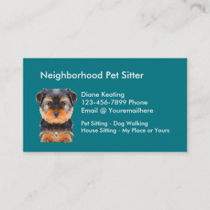 Cartão De Visita Pet Sitter Simples