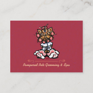 Cartão De Visita Pet Spa Dog Groomer Business Creamsicile Modern