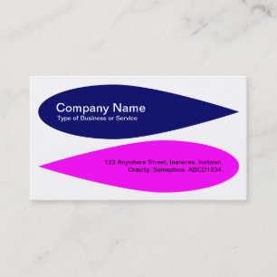 Cartão De Visita Pétalas Alternativas - Marinho Dp e Magenta