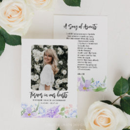 Cartão De Visita Pétalas Roxas Para Sempre No Nosso Cartaz De Oraçã