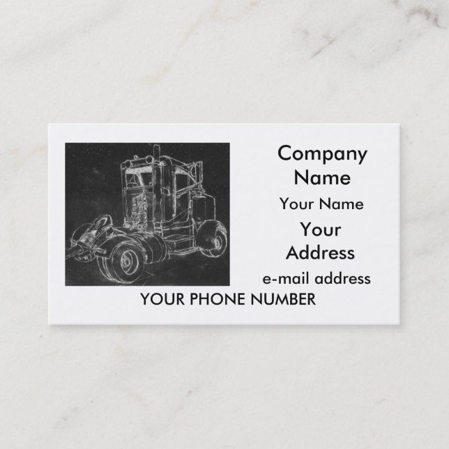 Cartão de visita, "Peterbilt 2" (Frente)