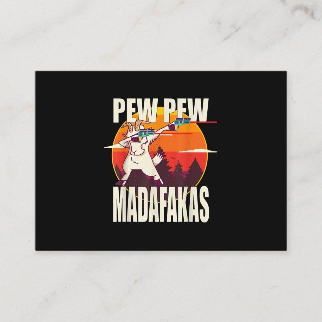 Cartão De Visita Pew Pew Madafakas Pew Pew Madafakas Goat (Frente)