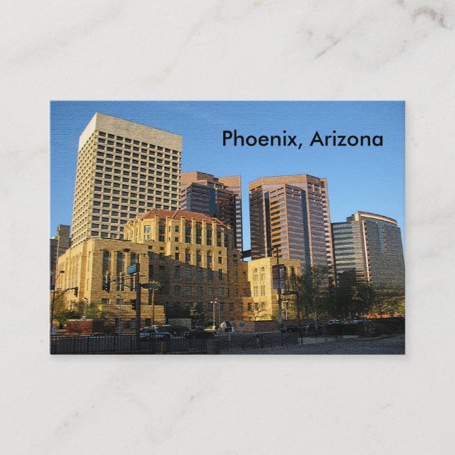 Cartão De Visita Phoenix, Centro Arizona (Frente)