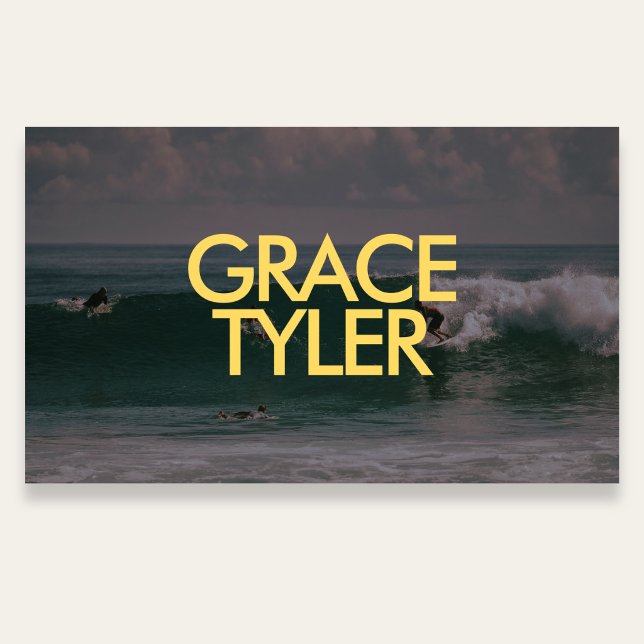 Cartão De Visita Photo Bold Modern QR Code White Business Card (Criador carregado)