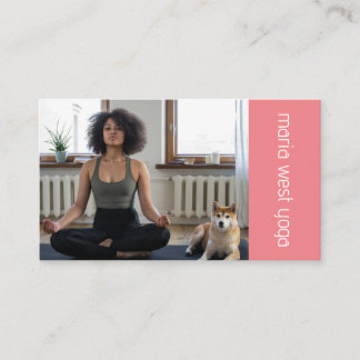 Cartão De Visita Photo Collage Modern Coach yoga entraîneur fitness