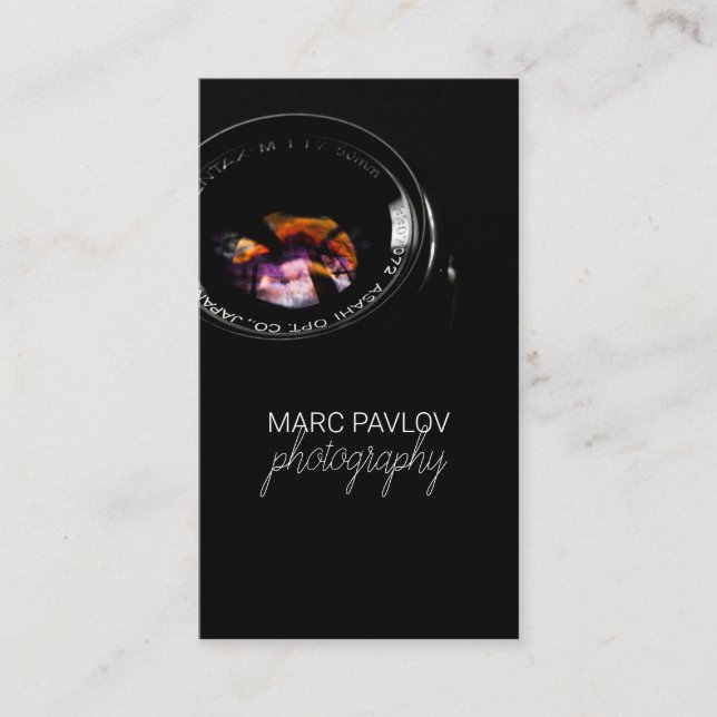 Cartão De Visita Photographer Business Card (Frente)