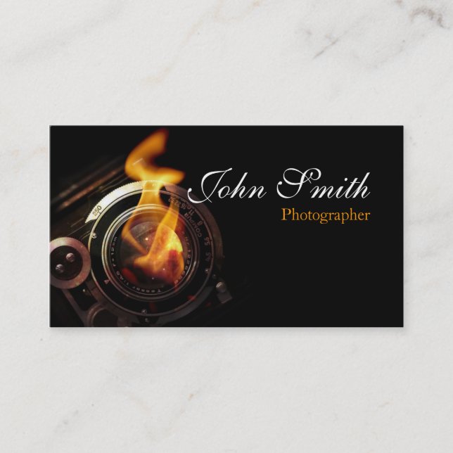 Cartão De Visita Photographer Business Cards (Frente)