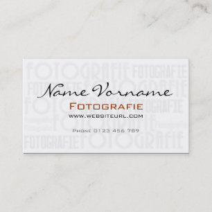 Cartão De Visita Photography