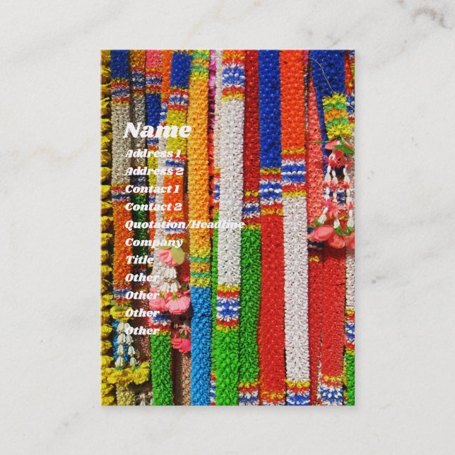 Cartão De Visita Phuang Maalai - Garland Floral Tailandês (Frente)