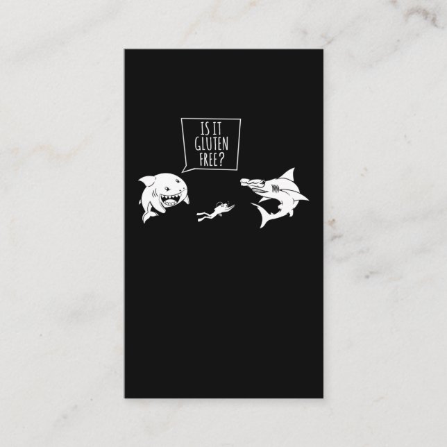 Cartão De Visita Piada Engraçada de Humor de Tubarão Scuba (Frente)