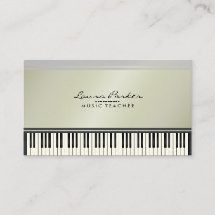 Cartão De Visita Pianista do músico do teclado de piano do
