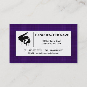 Cartão De Visita piano de xadrez