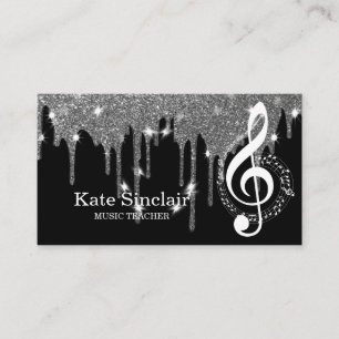 Cartão De Visita Piano Keys, Professor de Música Elegante