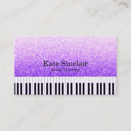 Cartão De Visita Piano Keys, Professor de Música Elegante