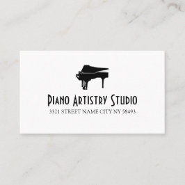 Cartão De Visita Piano Lessons Instrutor Music Studio Business Ca