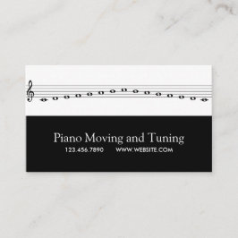 Cartão De Visita Piano Moving and Tuning Movers Music Repair