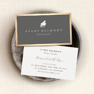 Cartão De Visita Piano Teacher Music