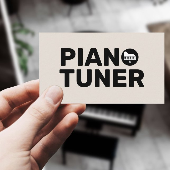 Cartão De Visita Piano Tuner & Technician (Piano Tuner & Technician Business Card)