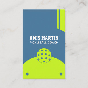 Cartão De Visita Pickleball Coach Amarelo