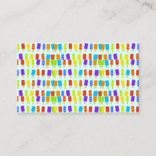 Cartão De Visita Picolés agudos e adoráveis de Verão icecream ka