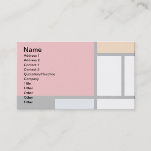 Cartão De Visita Piet Mondrian - composição com grande plano