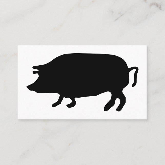 Cartão De Visita Pig Silhouette (Frente)