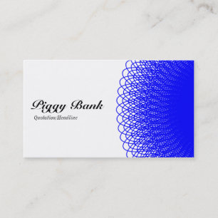 Cartão De Visita Piggy Bank - Azul e Branco