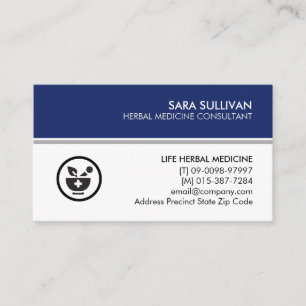Cartão De Visita Pilão Almofariz Medicina Herbal Ervas