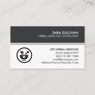 Cartão De Visita Pilão Almofariz Medicina Herbal Ervas